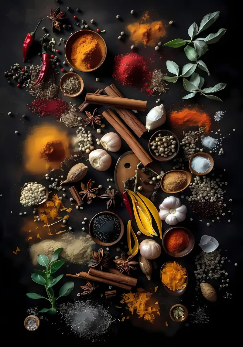 Spices Food and Kitchen canvas by Ginnery