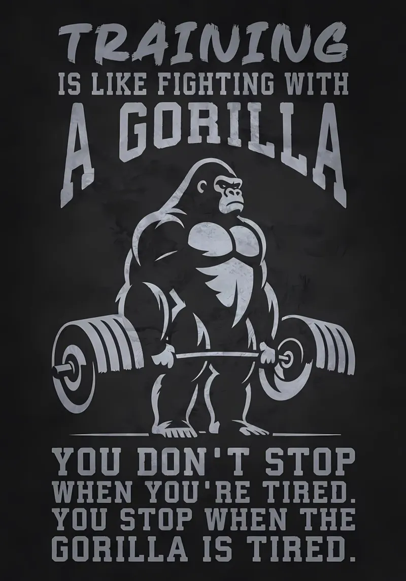 Addestramento del gorilla combattente pellicola backlit da Delaplane