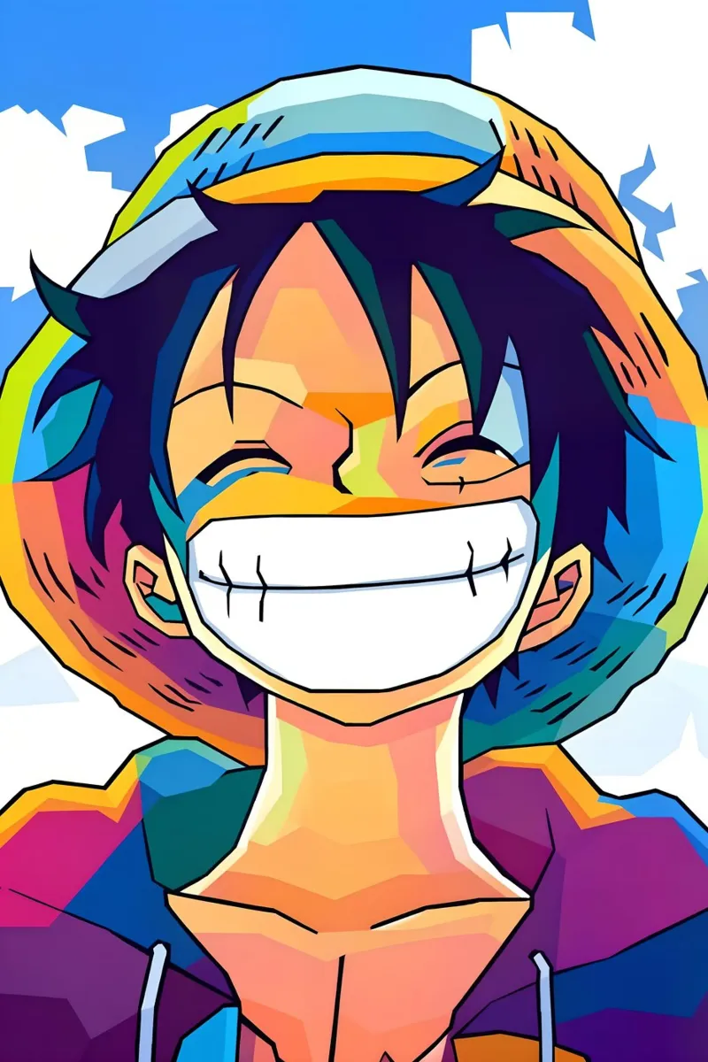 Monkey d Luffy Neon pop art pellicola backlit da BONANZA