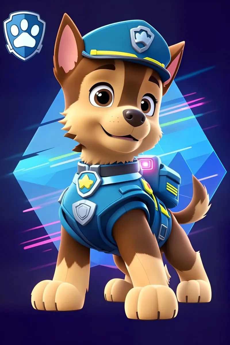 Paw Patrol poster con telaio in legno da BONANZA