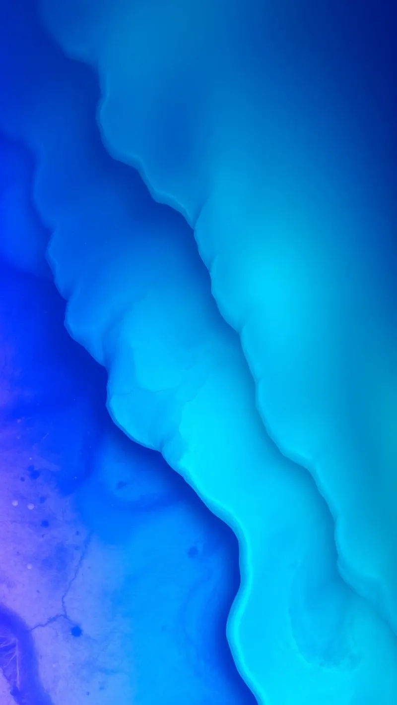 Levendig blauw abstract ontwerp met gladde wervelingen canvas van DesignDoodle