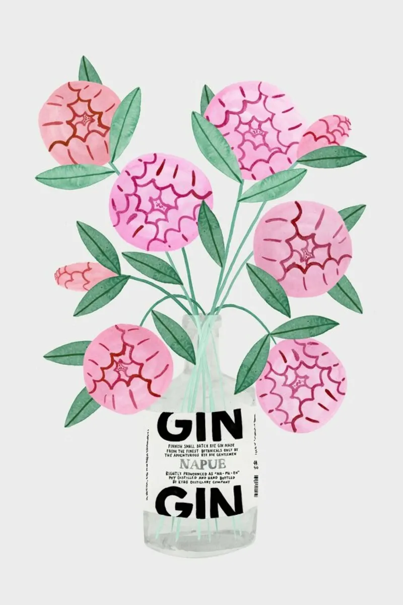 Ginspiration No. 1 poster con telaio in plastica da typealive