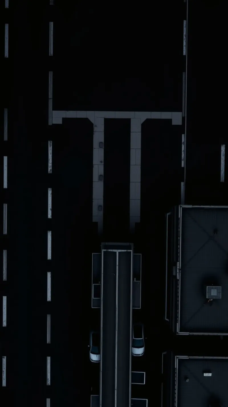 Exploring dark urban with abstract road and building hahnemühle by DesignDoodle