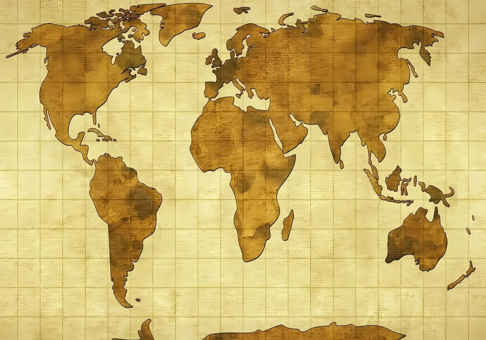 Old World Map Vintage backlit film by Mikesell