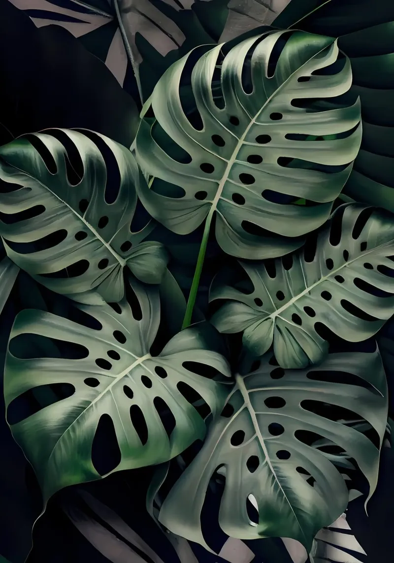 Monstera in Olive pellicola backlit da Mikesell