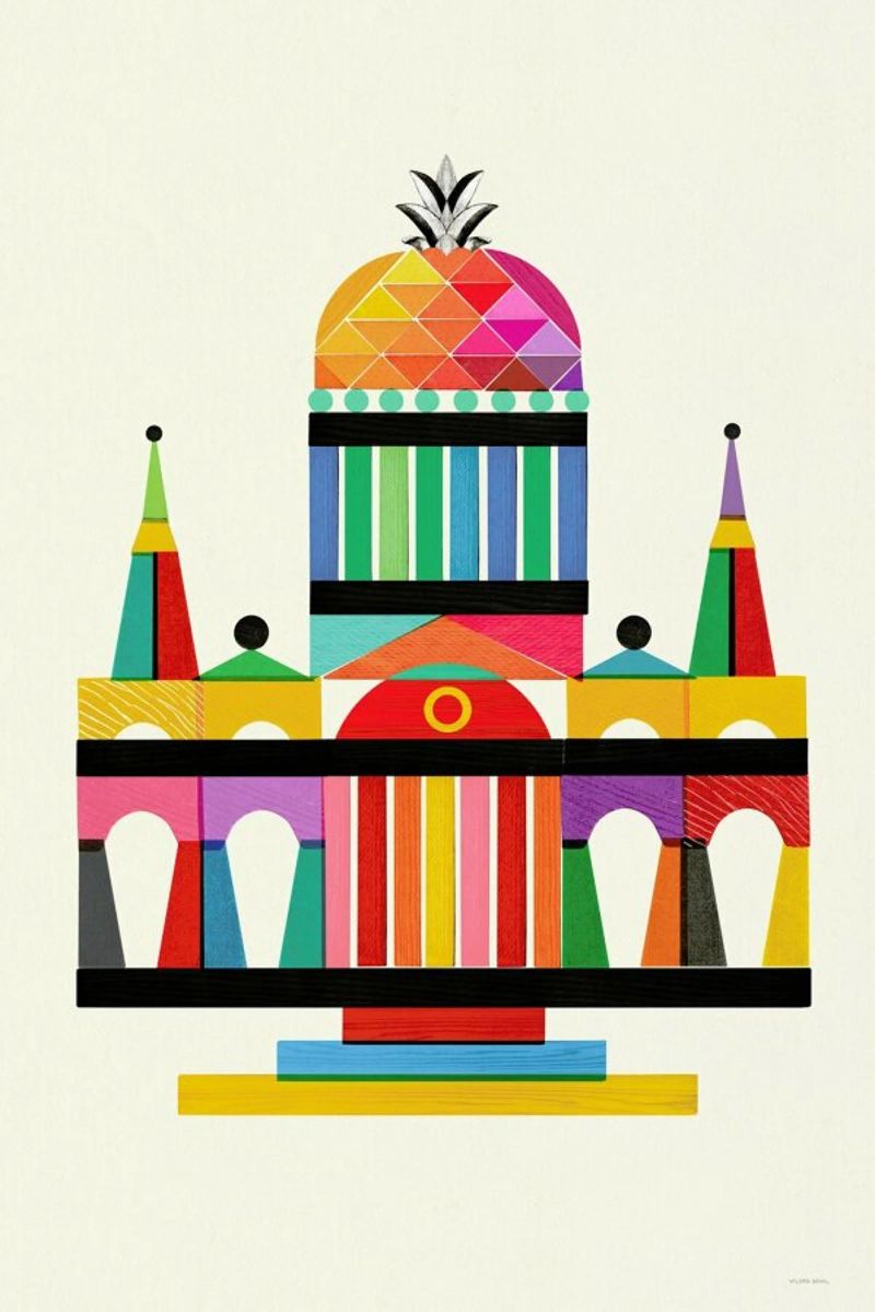 Pineapple Cathedral Architecture Leinwand von Kolorama