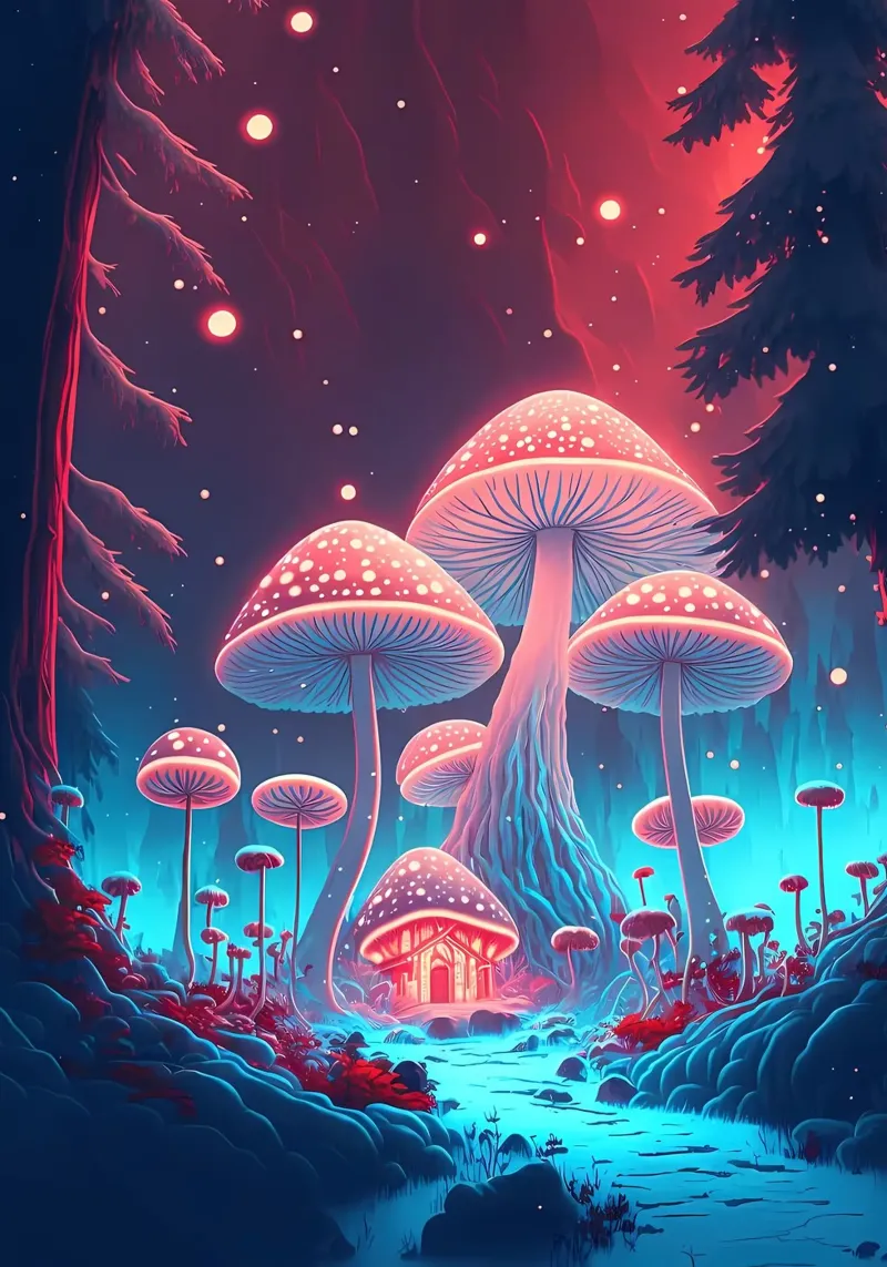 Art des champignons psychédéliques toile de Mikesell