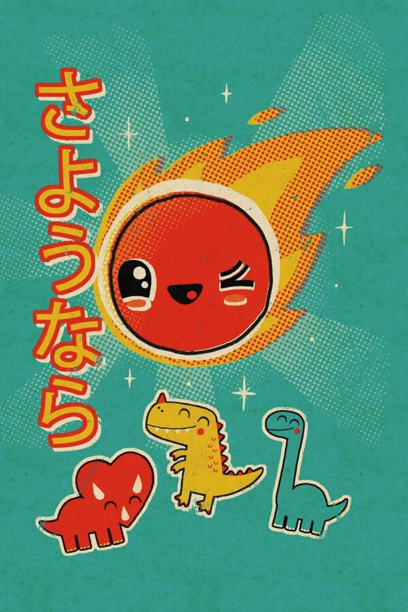 Kawaii In The Sky Poster mit Kunststoffrahmen von DinoMike