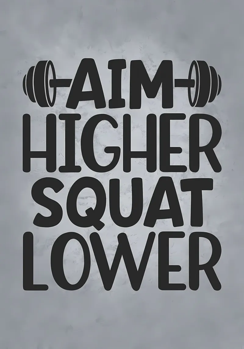 Aim Higher Squat Lower backlit film by Farryn