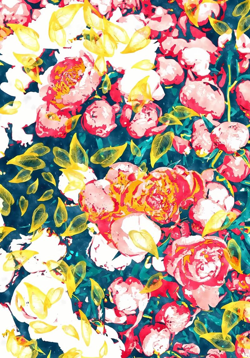 Die Natur lächelt in Blumen Poster von Ginnery