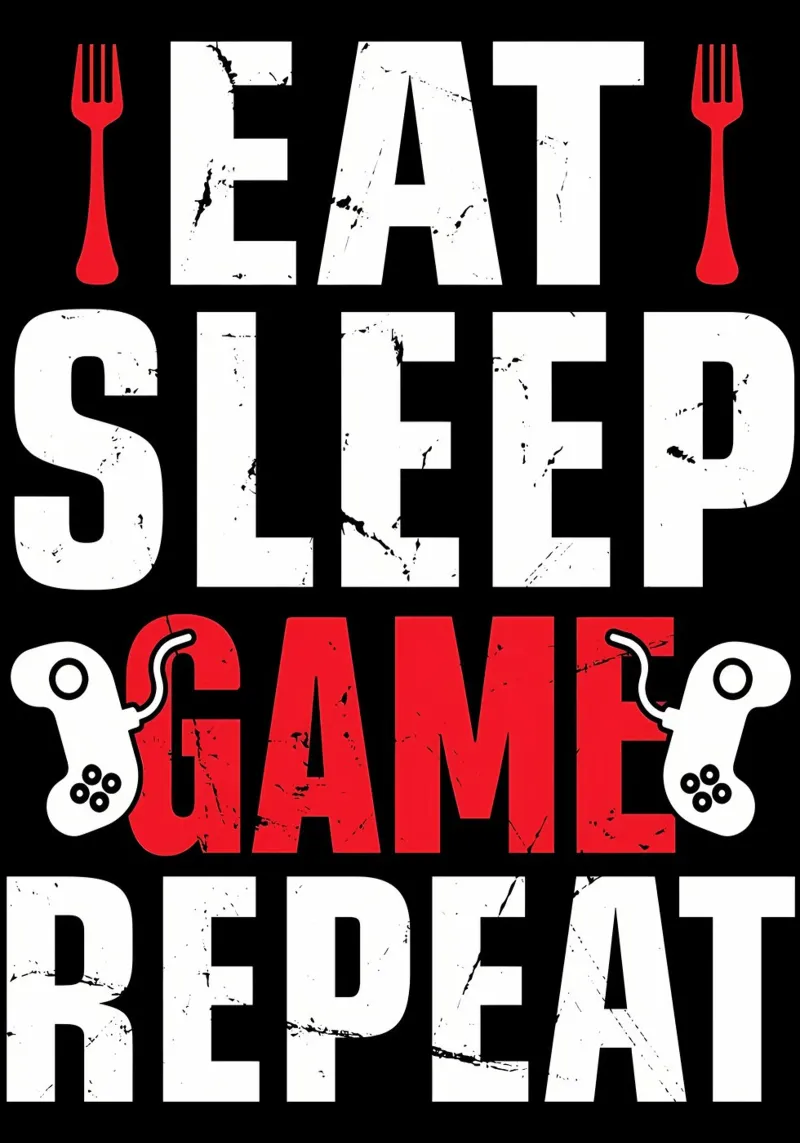 Eat sleep Game Repeat canvas by Mikesell