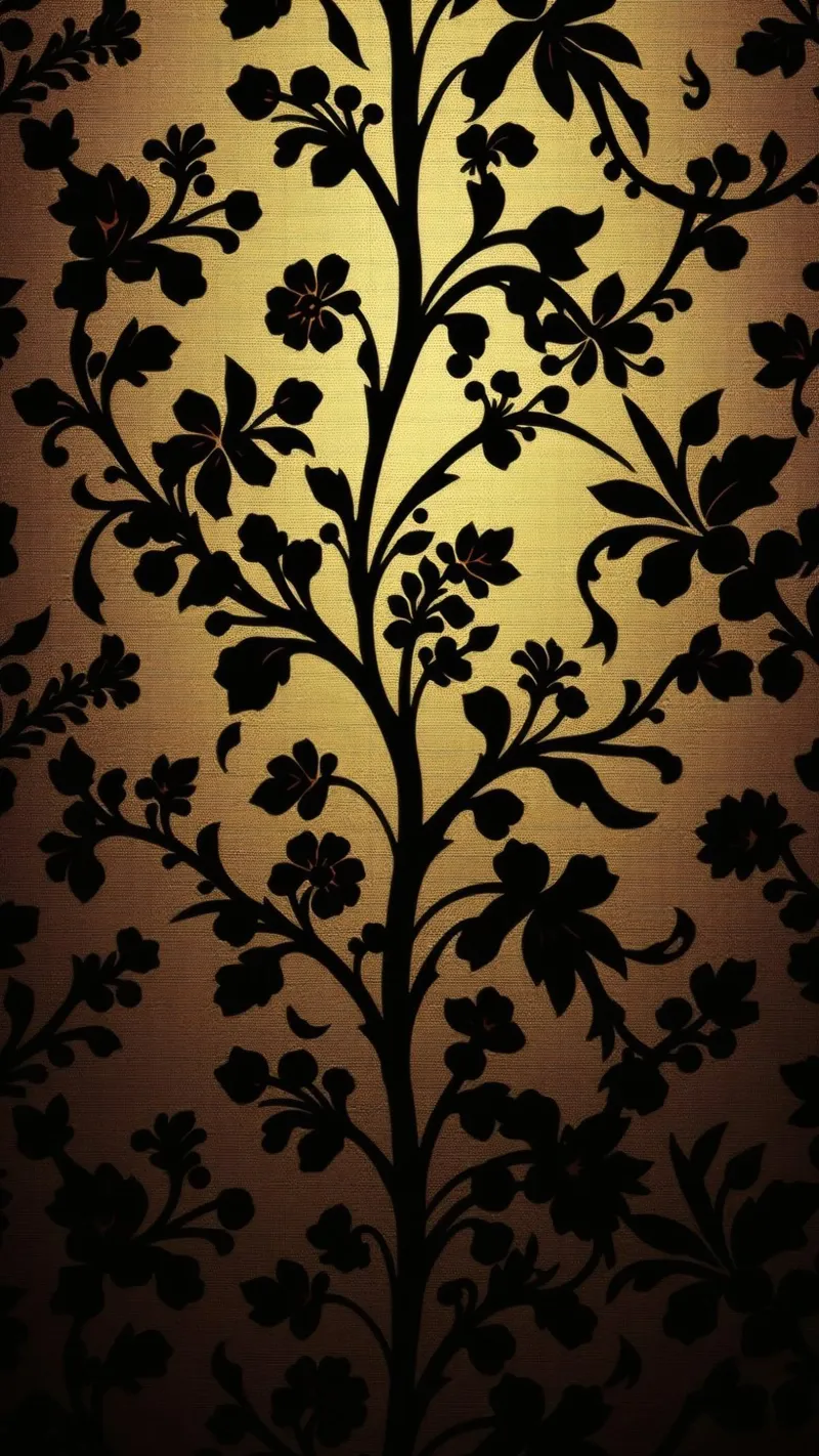 Elegant abstract bloemenontwerp op rijke gouden achtergrond canvas met Baklijst van DesignDoodle