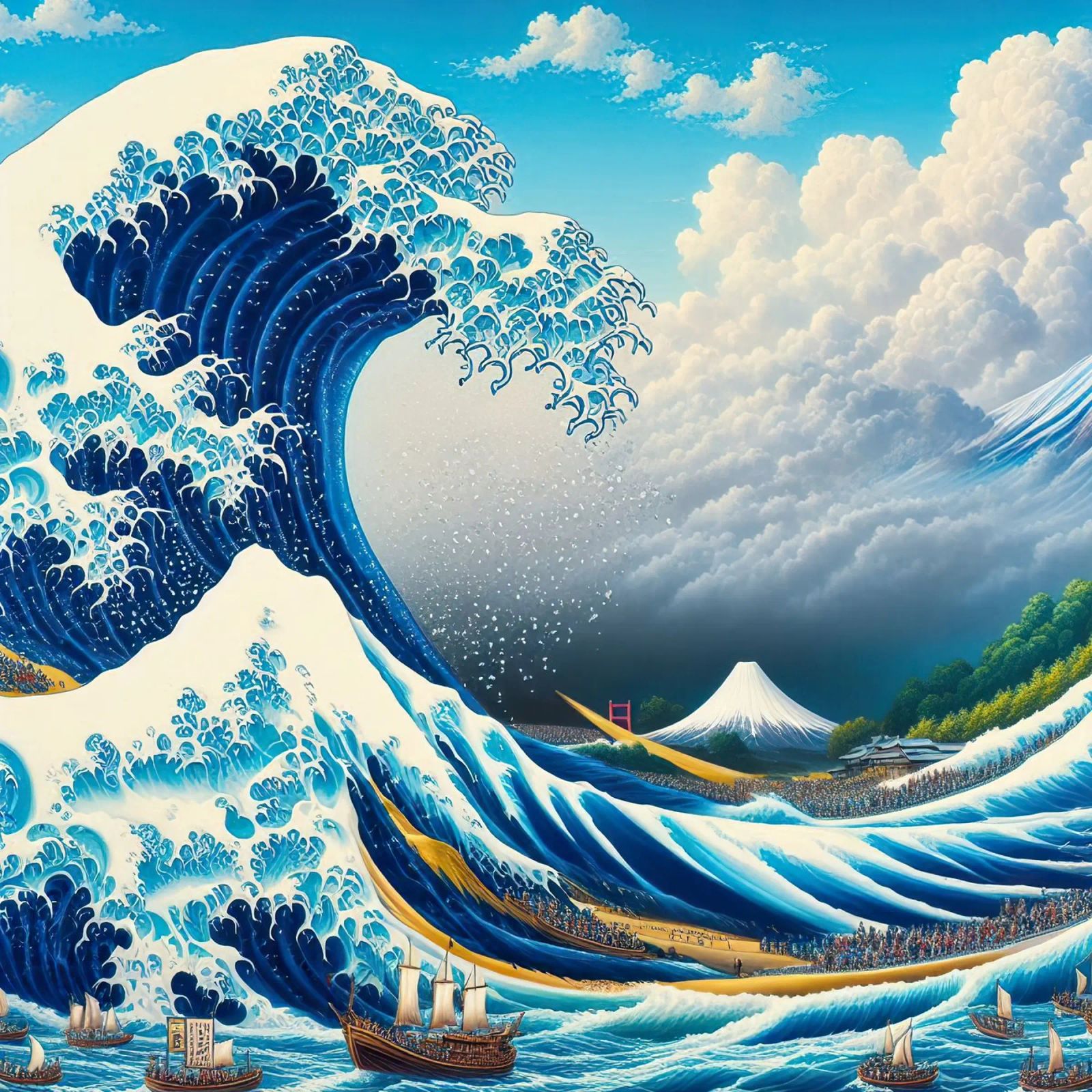 La grande vague toile de ARTVI-SHOP