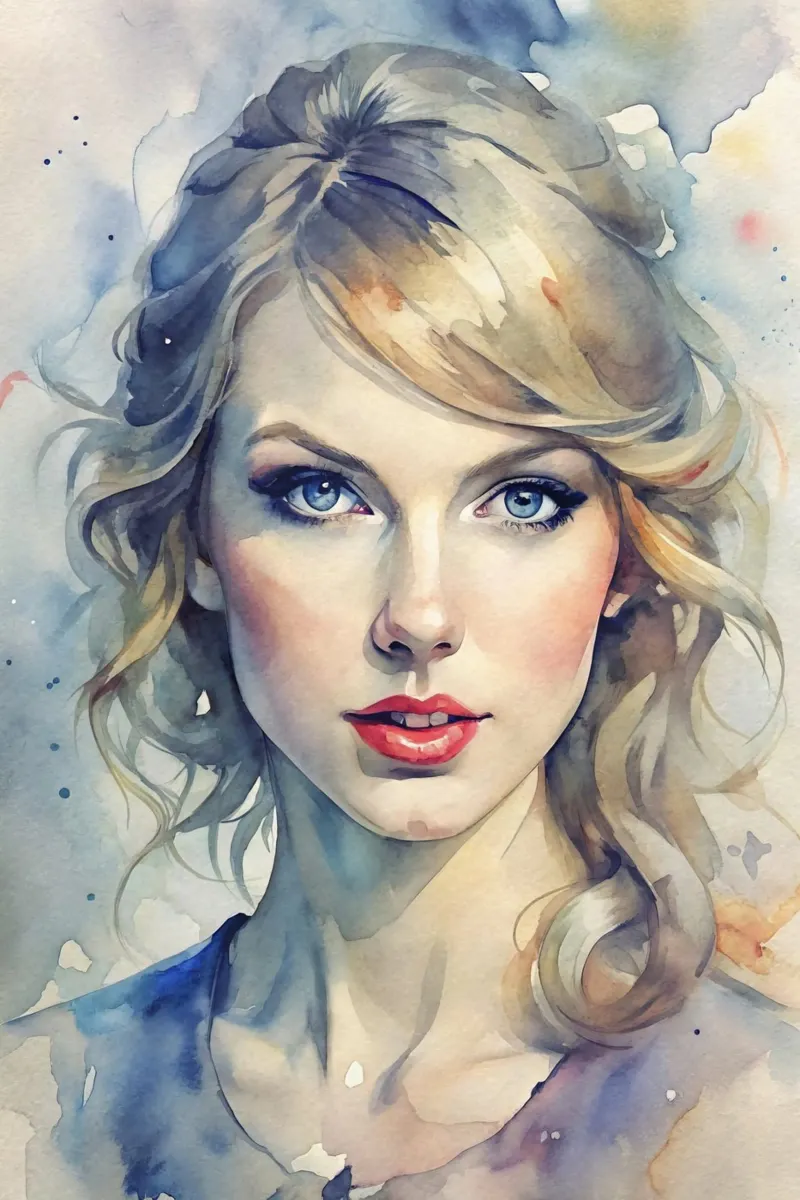 Taylor Swift in acquerello tela da ARTVI-SHOP