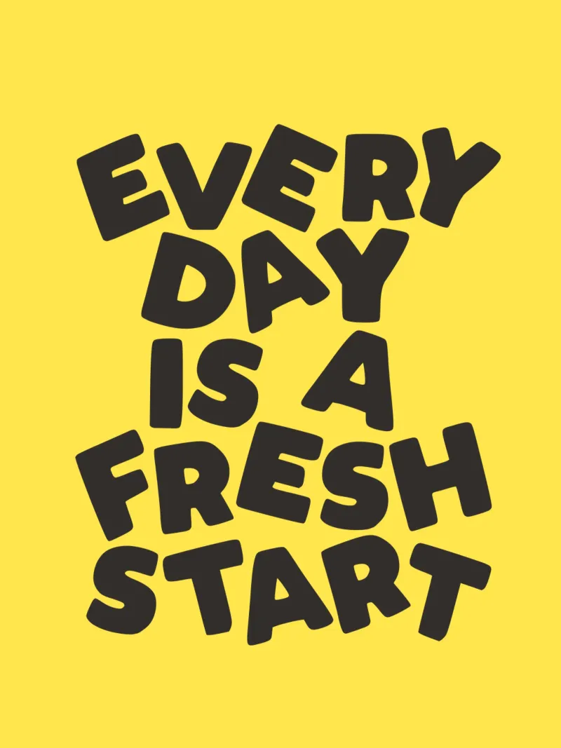 Every Day is a Fresh Start Vibrant Contemporary Energetic hahnemühle by THE MOTIVATED TYPE