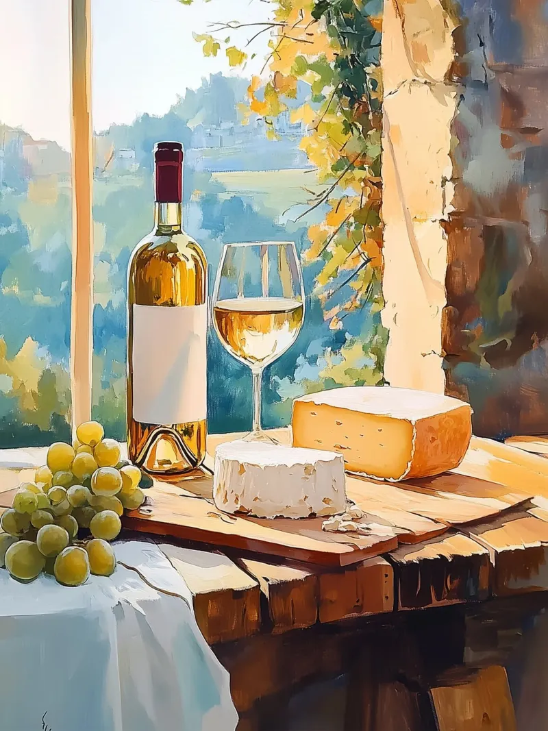 Vino e formaggio poster da Spice & Style