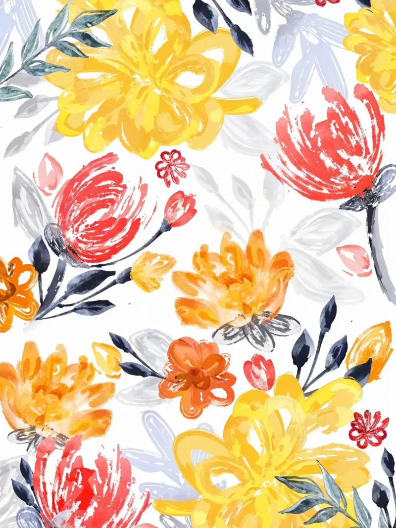 Sfere floreali vibranti poster con telaio in plastica da ComfyCouture