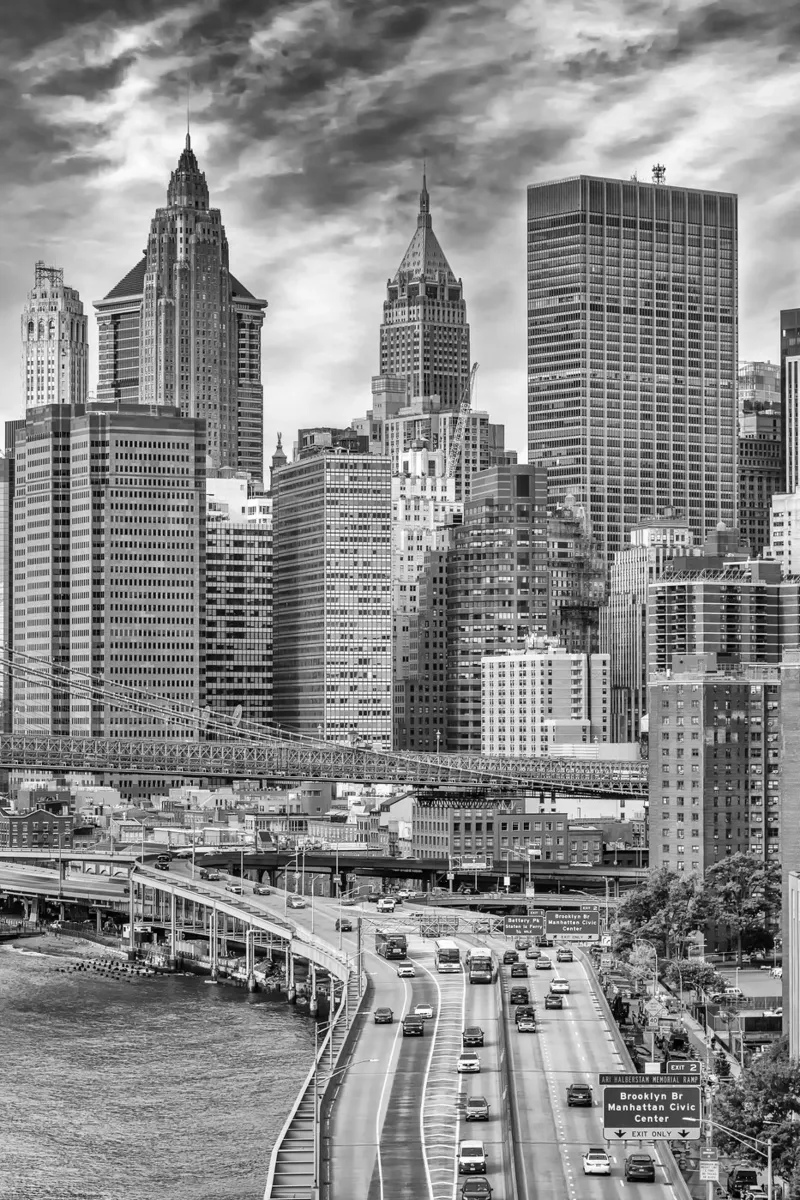 NYC Architecture | Monochrome lámina retroiluminada de Melanie Viola