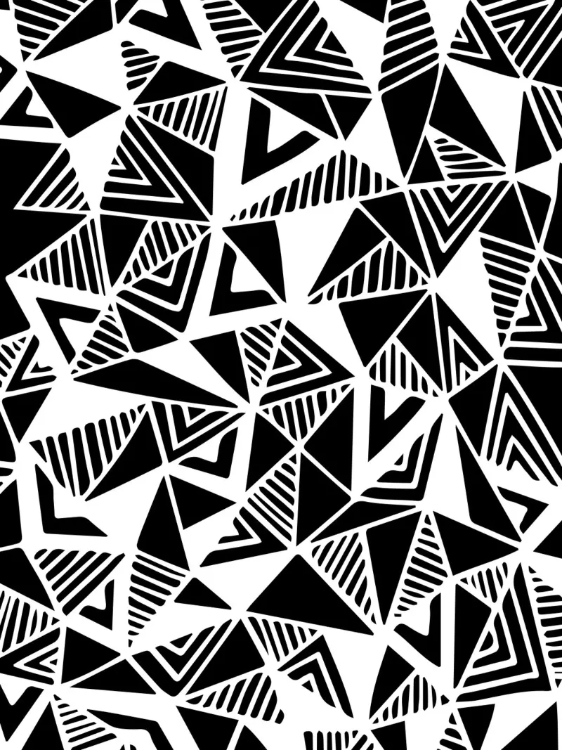 Patrón Jazzy Triangles aluminio dibond de Kim Hubball Studio