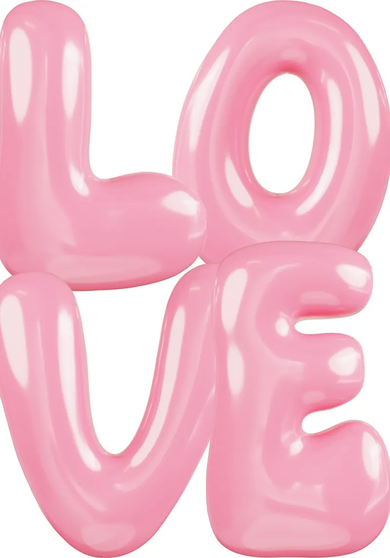 Statement Liebe Rosa Leinwand mit Schattenfugenrahmen von Yaso Design & Art