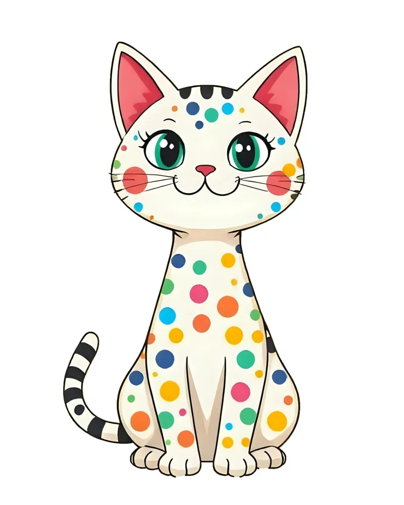 Cat_4a poster da Tierisch bunt by LK