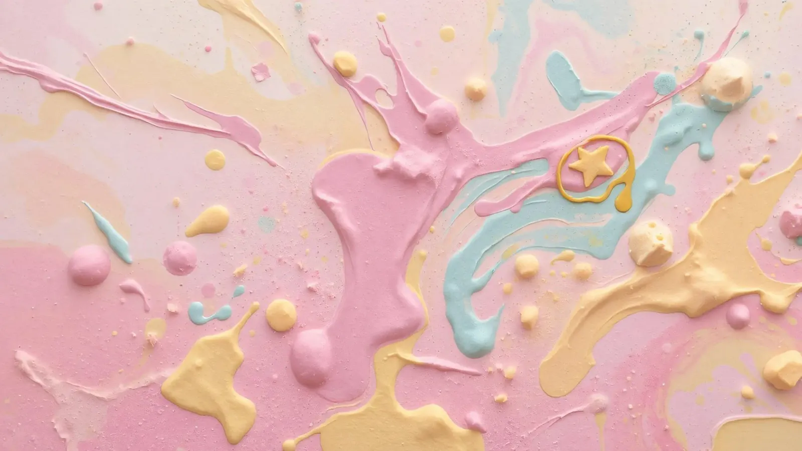 Bright abstract background pastel colors and playful shapes hahnemühle by DesignDoodle