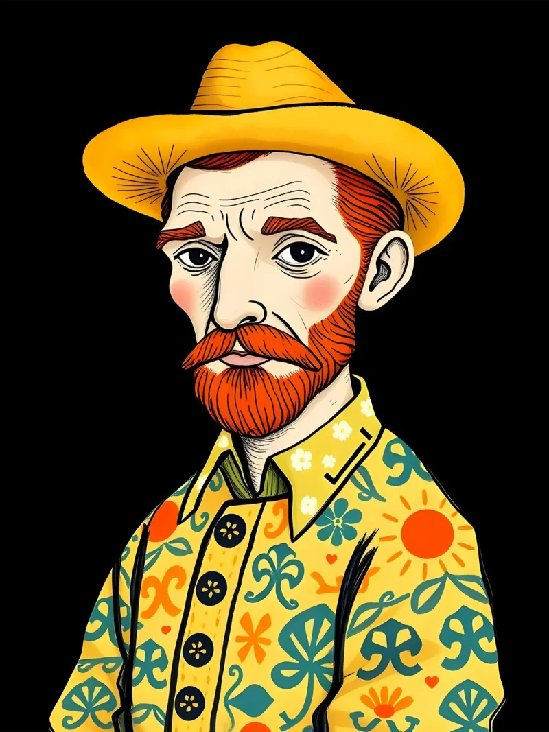 VINCENT VAN GOGH PORTRAIT poster with plastic frame by COLLEEN CRAFTS