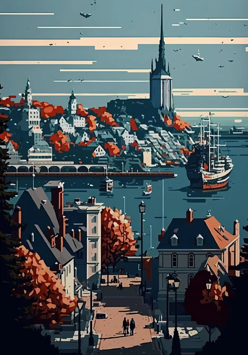 Brest Pixel Art Poster von Bernotas
