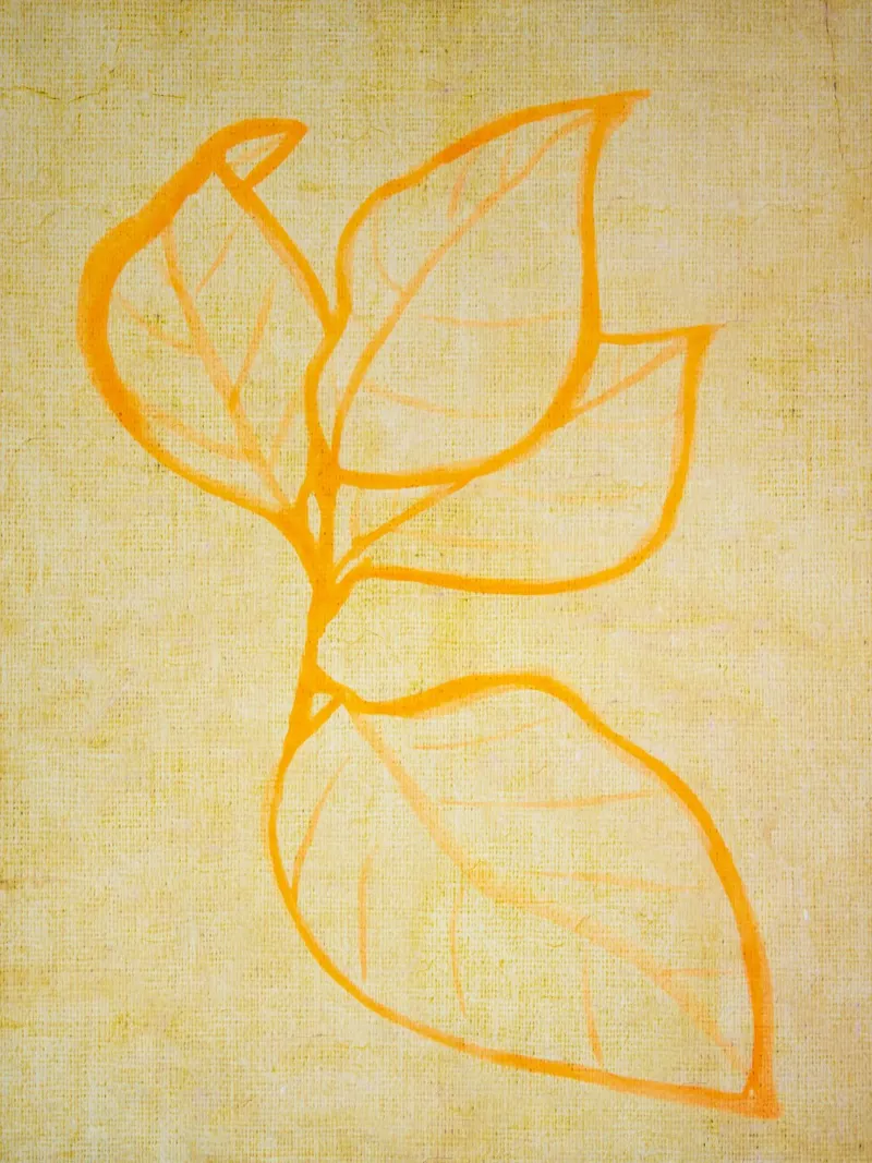 Nature jaune abstraite poster avec cadre en aluminium de Teresa André