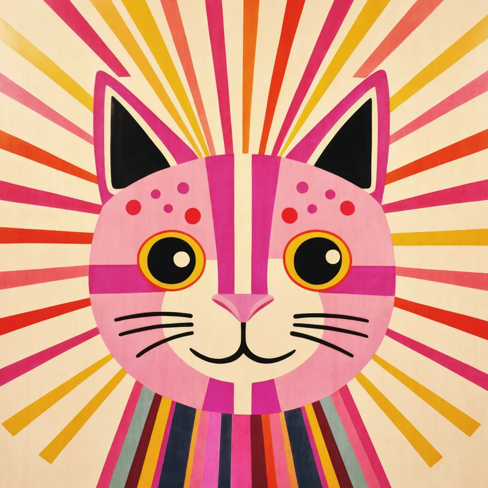 Gatto felice carta hahnemühle da Andrea Haase Modern Home