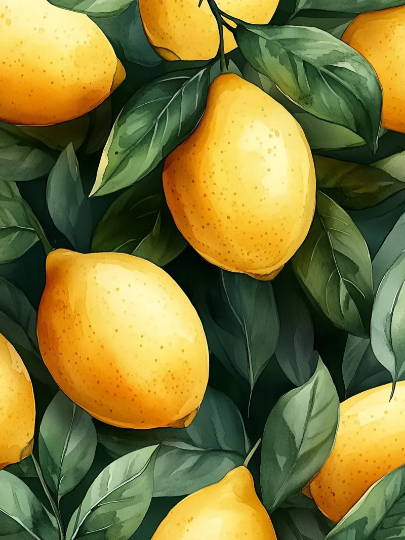 Limoni e fogliame alluminio dibond da Spice & Style