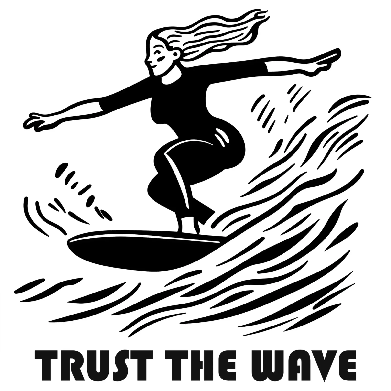Trust The Wave | Surfer Design plexiglass da Autofocus