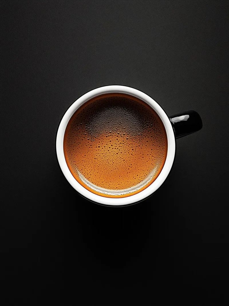 Schwarze Kaffeetasse auf schwarzem Hintergrund Hahnemühle von Spice & Style