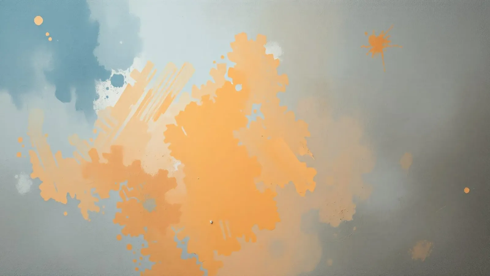 Abstract design featuring soft hues of orange and blue canvas by DesignDoodle