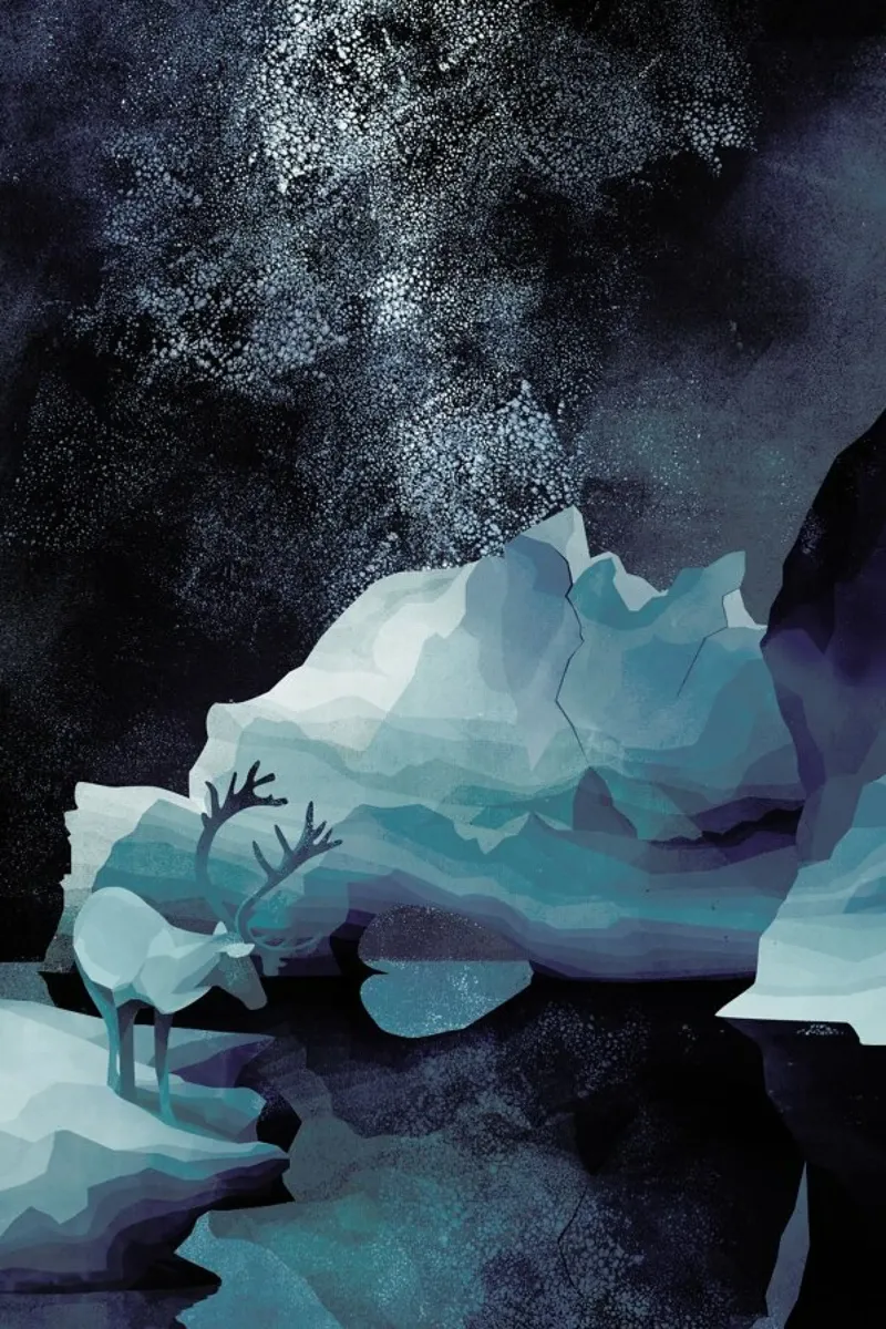 Reindeer By Night poster da Goed Blauw