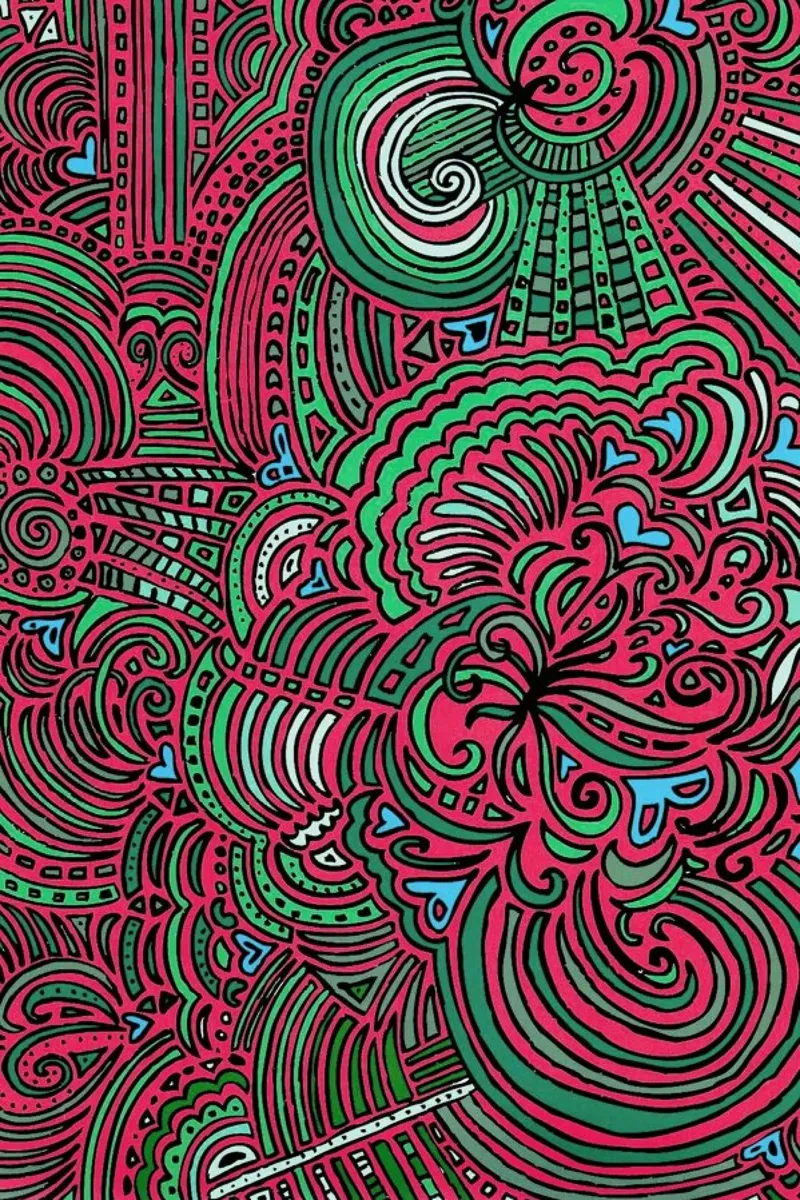 Salmon Drawing Meditation poster con telaio in plastica da KP Design
