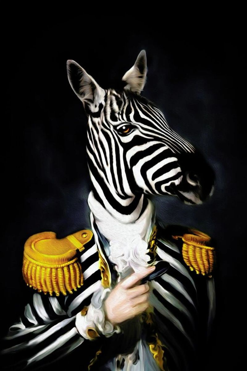 Mister Stripe Leinwand von Tein Lucasson