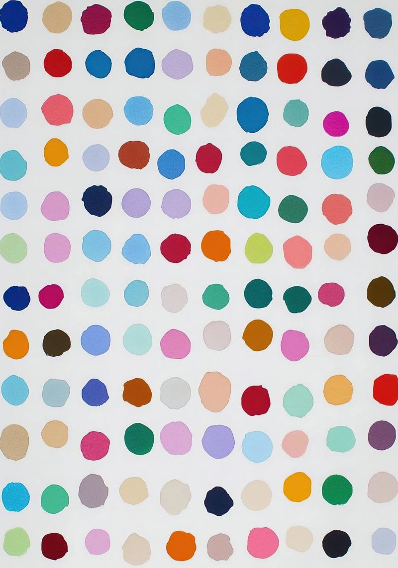 Polkadots Abstrakt Punkte Weiß Bunt Farbenfroh Minimal Poster von Nikis Art Studio