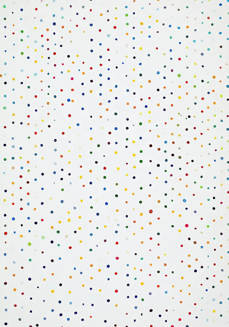 Polkadots Abstract Dots White Colourful Colourful Minimal canvas by Nikis Art Studio