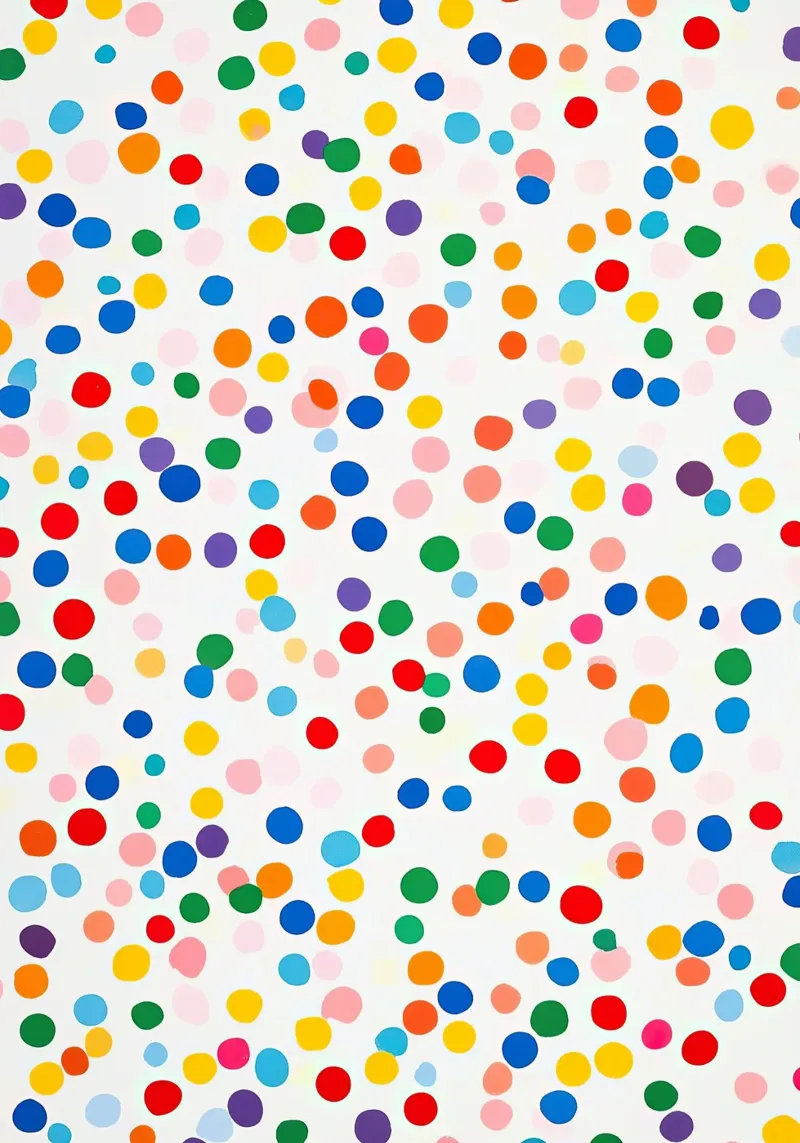 Polkadots Abstract Dots White Colourful Colourful Minimal canvas by Nikis Art Studio