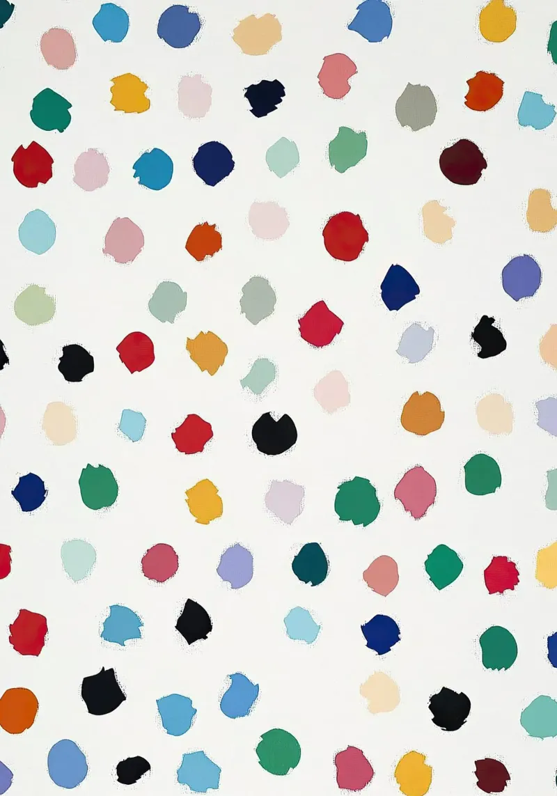 Polkadots Abstract Dots White Colourful Colourful Minimal canvas by Nikis Art Studio