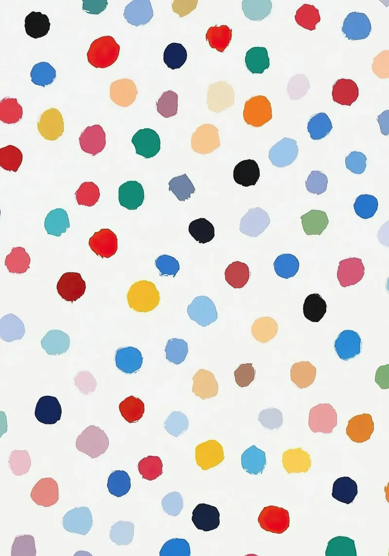 Polkadots Abstract Dots White Colourful Colourful Minimal canvas by Nikis Art Studio