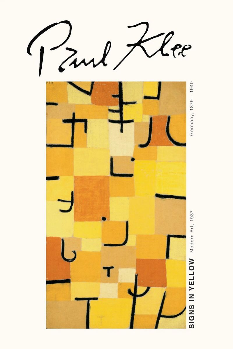 Paul Klee - Signes en jaune hahnemühle de Old Masters