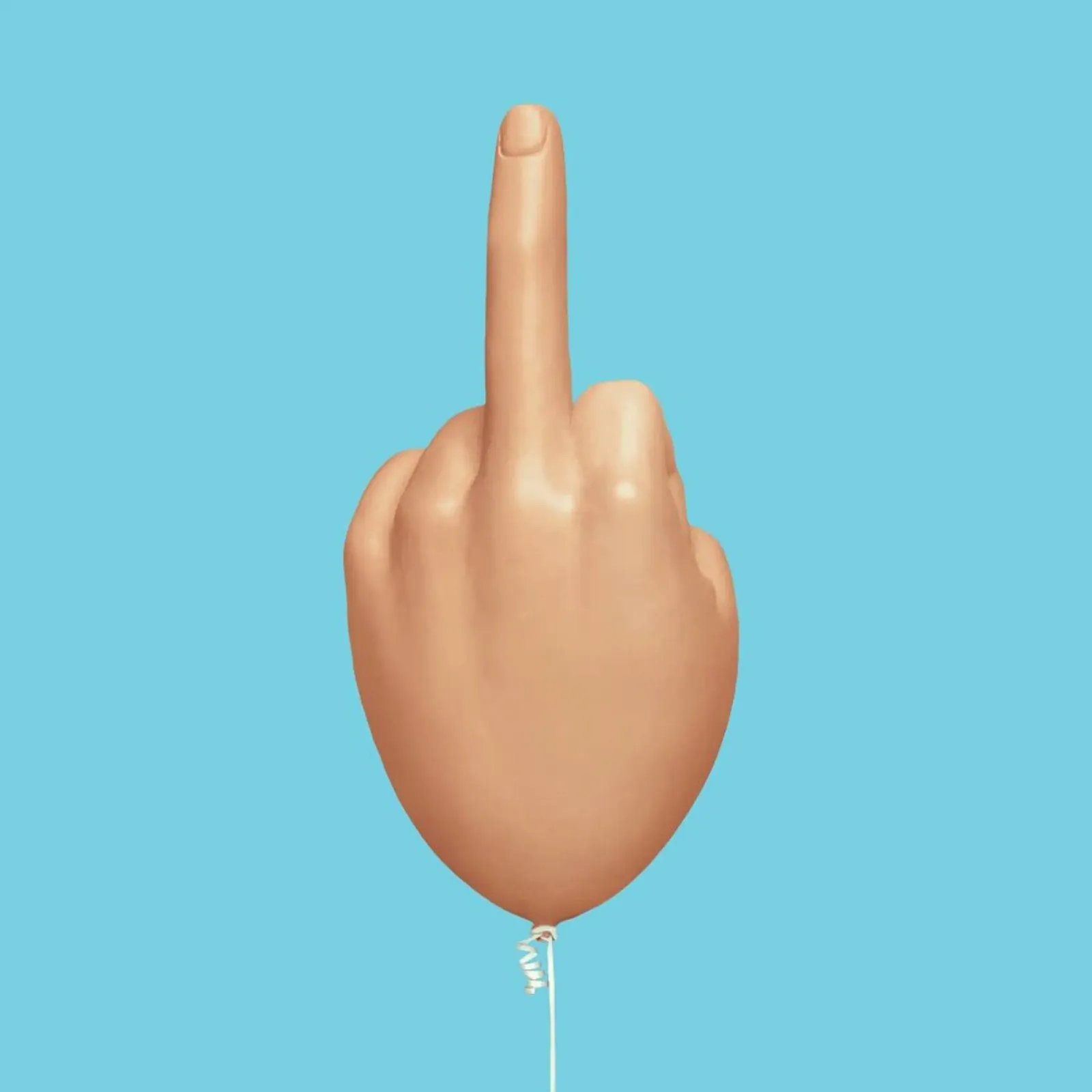 Middlefinger Balloon poster con telaio in plastica da suckertom