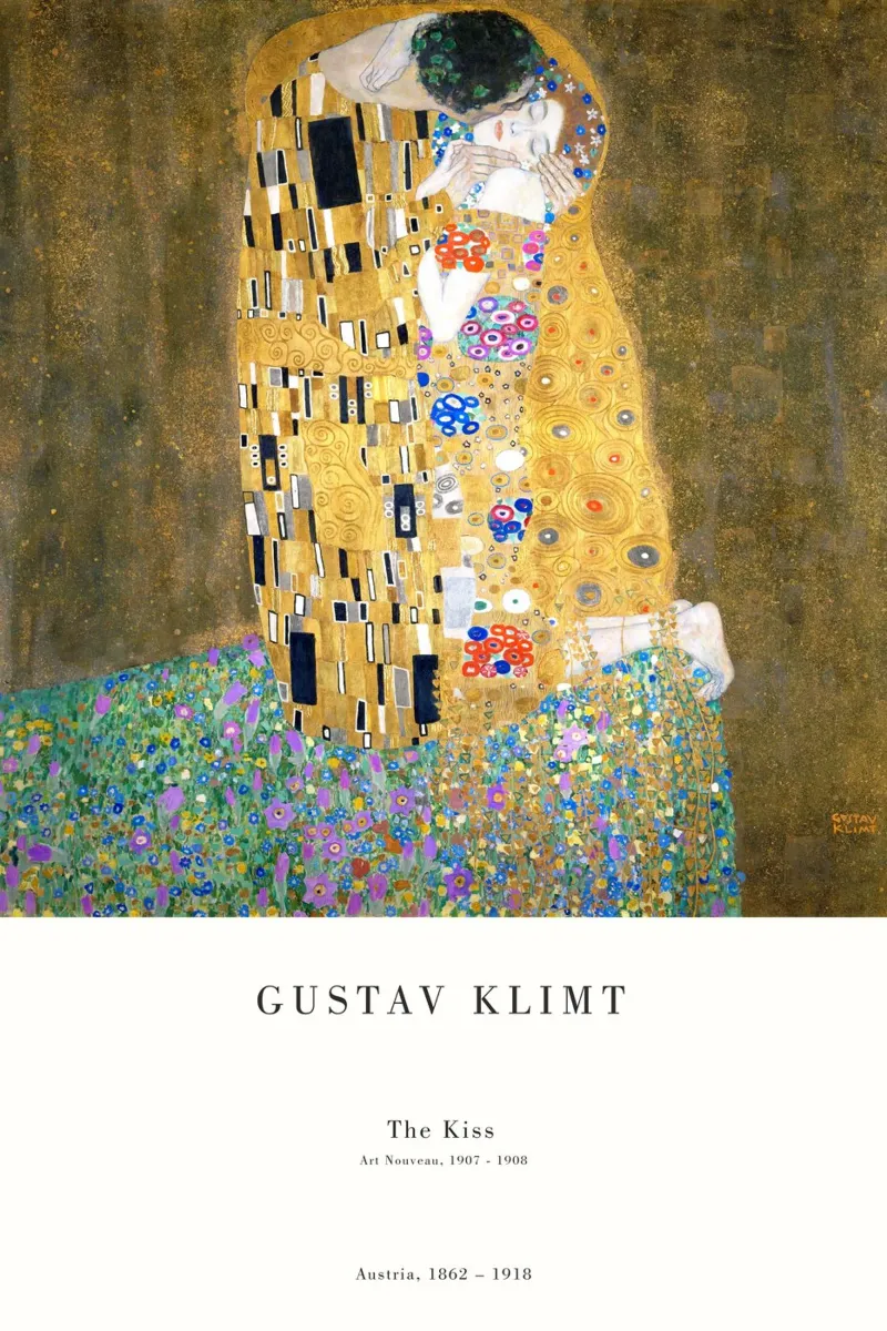 Gustav Klimt - Der Kuss Backlit Folie von Old Masters