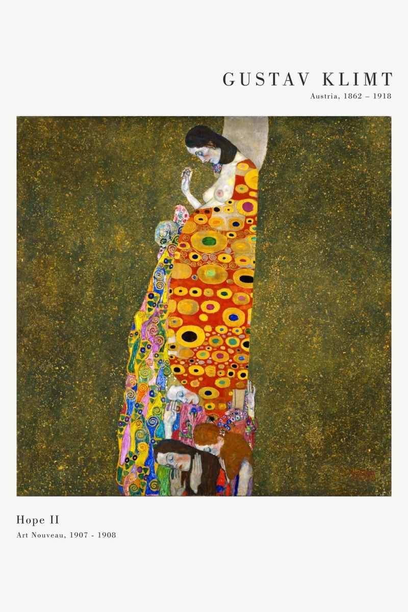 Gustav Klimt - Hoffnung II Poster von Old Masters