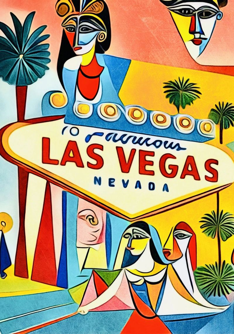 Las Vegas, Globetrotter poster by ZAMART