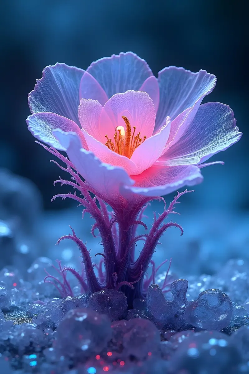 Frozen Anemone pellicola backlit da Hai Maivory