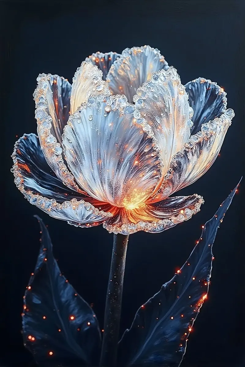 Tulip of Fire and Ice pellicola backlit da Hai Maivory