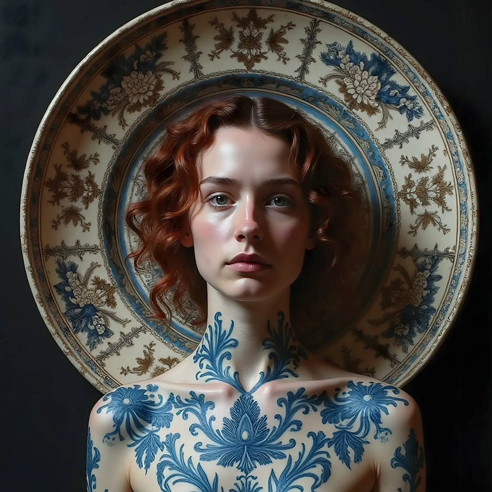 Delft Blue Portrait of Anne poster da Hai Maivory